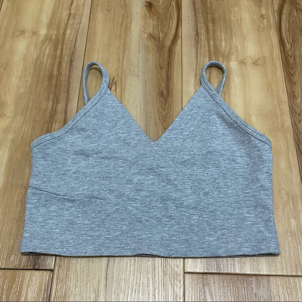 Brandy Melville grey Amara top